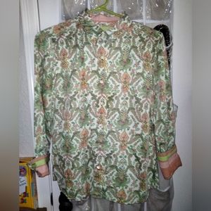 Robert Graham women's cotton button-up shirt size 12